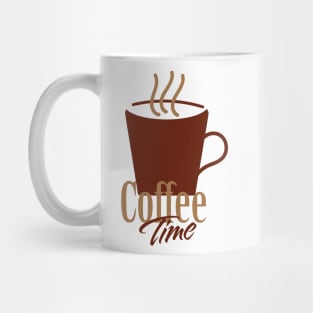 Coffee time Brown Coffee mug and text Mug